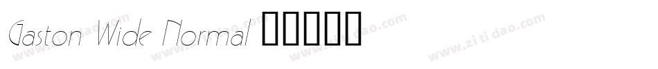 Gaston Wide Normal字体转换